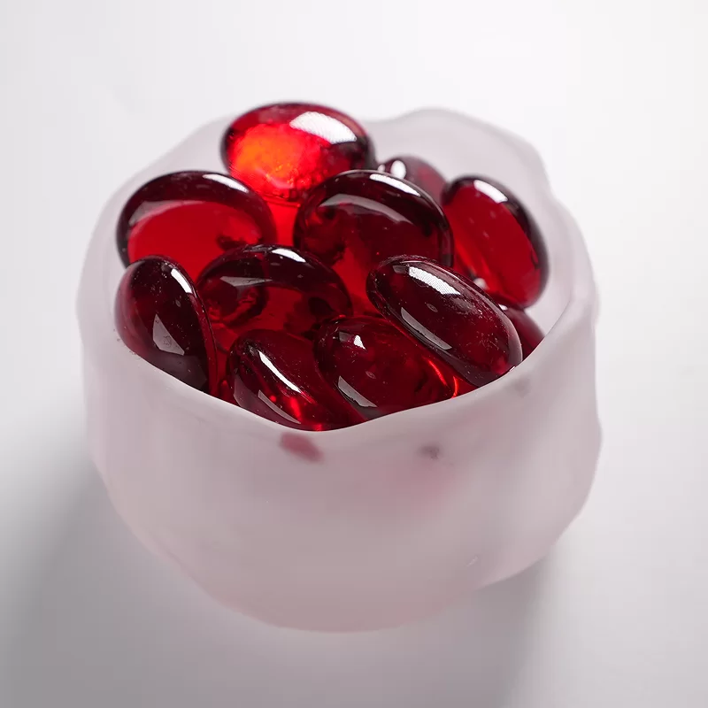 Glass Cashew Nut Stone, Glass Flat Beads na ginamit para sa dekorasyon